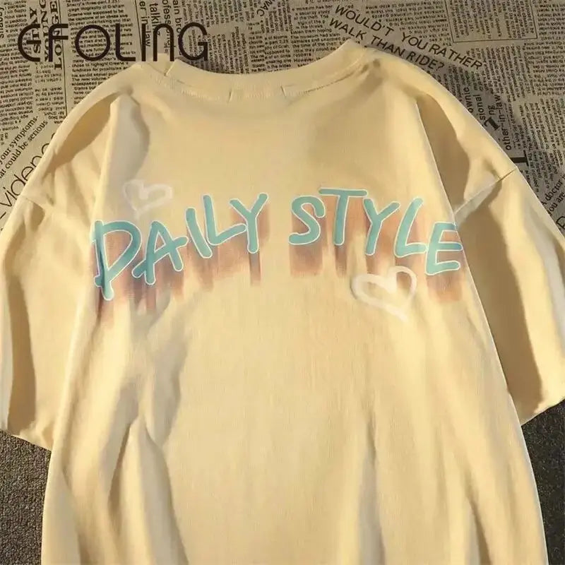 American Hip Hop Rock Cool Boy Anime T Shirts Loose Short Sleeve Cotton Tee Men Women Casual Summer Casual Tops Harajuku Couples Daulet Apparel