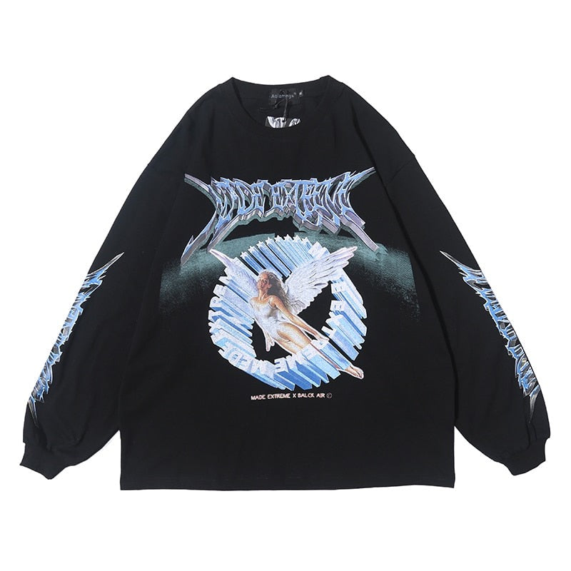 "Lunar Lull" Men Women Streetwear Graphic Hoodie Ver.1 Daulet Apparel