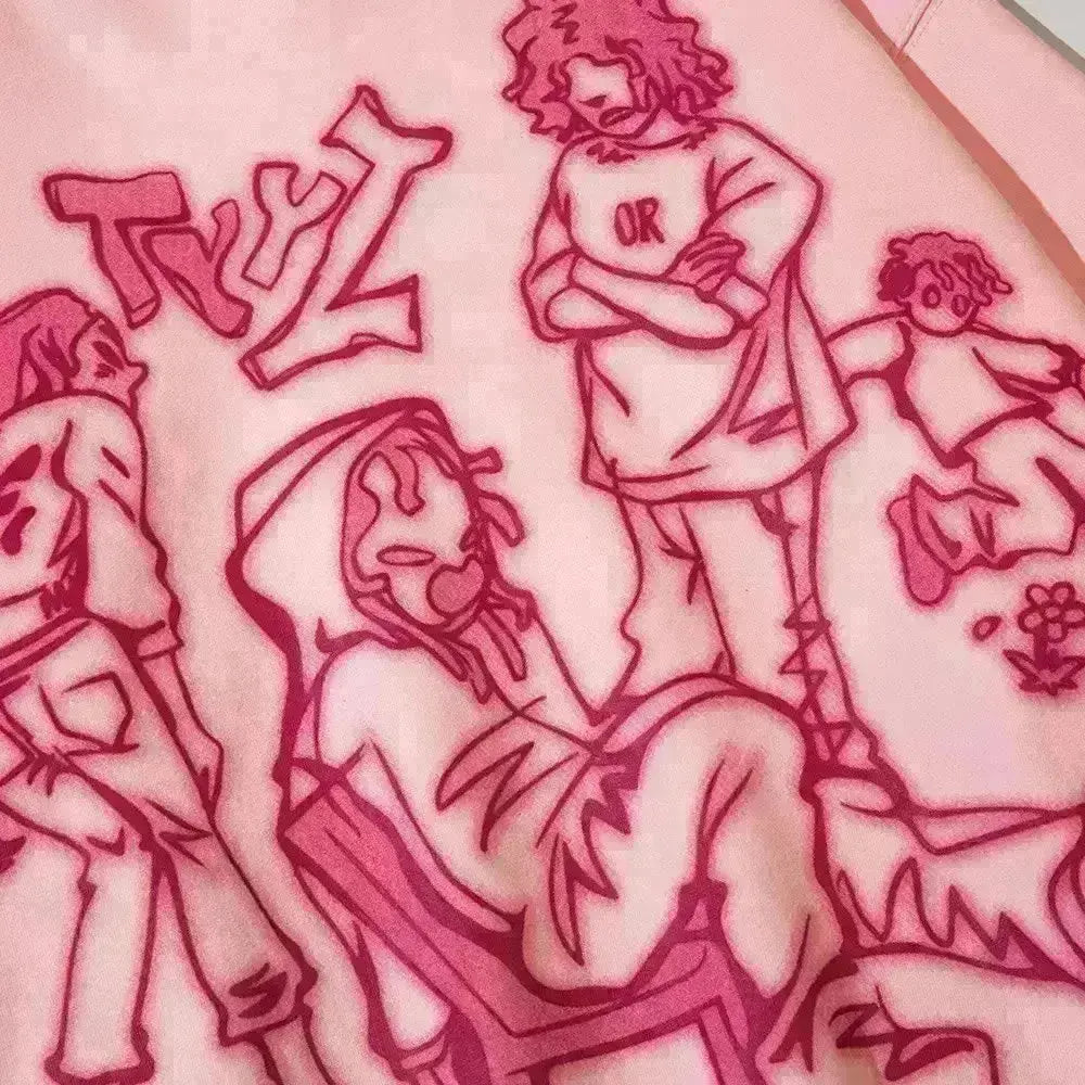 "Silver Serenade" Men Women Streetwear Graphic Hoodie Ver.1 Daulet Apparel