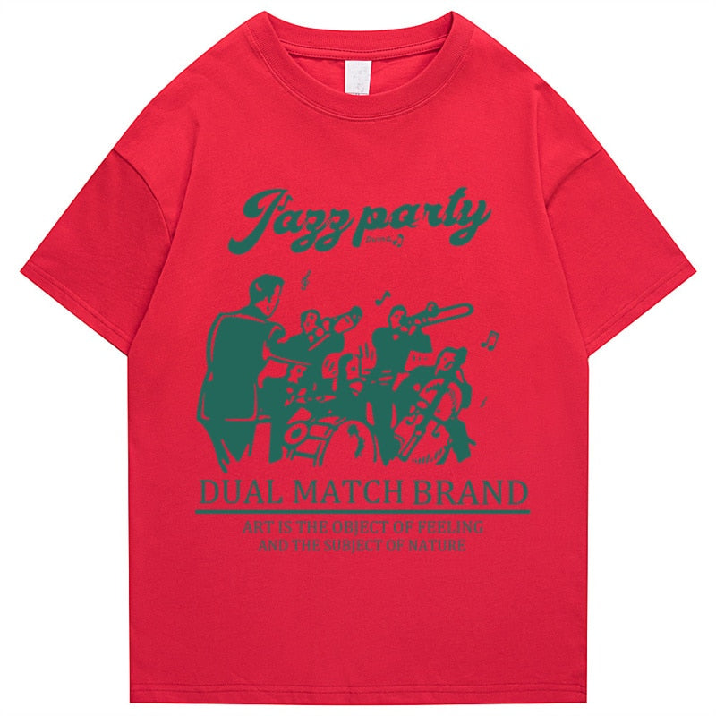 Hip Hop Retro Cartoon Band Print Men's and Women's Short Sleeve T-Shirts Summer 2022 Harajuku 100% Cotton Loose Casual T-Shirts Daulet Apparel