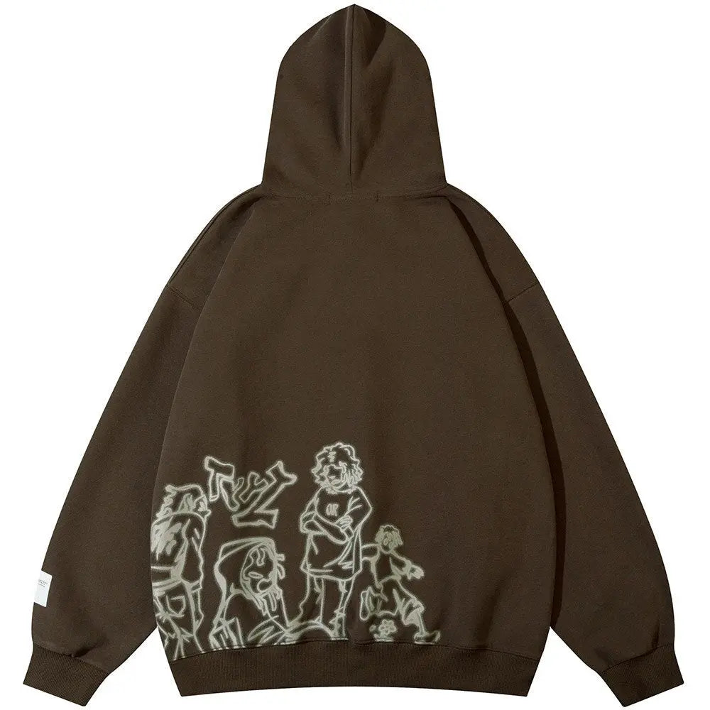 "SpectrumSculpt Quest" Men Women Streetwear Graphic Hoodie Ver.1 Daulet Apparel