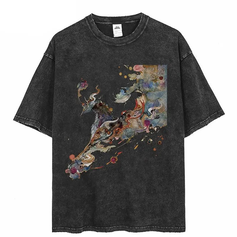 "Stargazing Serenity" Unisex Men Women Streetwear Graphic T-Shirt Daulet Apparel