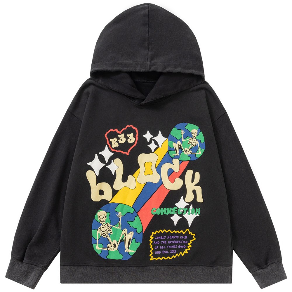 "Rainbow" Unisex Men Women Streetwear Graphic Hoodie Daulet Apparel