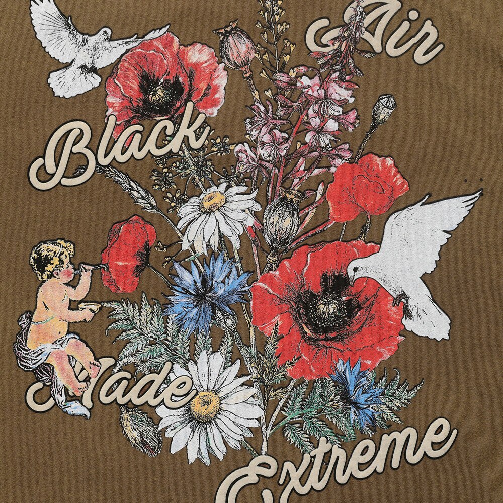 "Open Garden" Unisex Men Women Streetwear Graphic Sweatshirt Daulet Apparel