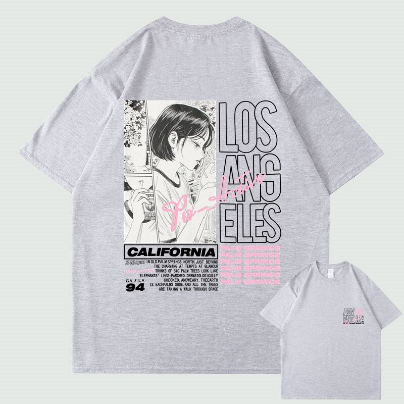 "Los Angeles" Unisex Men Women Streetwear Graphic T-Shirt Daulet Apparel
