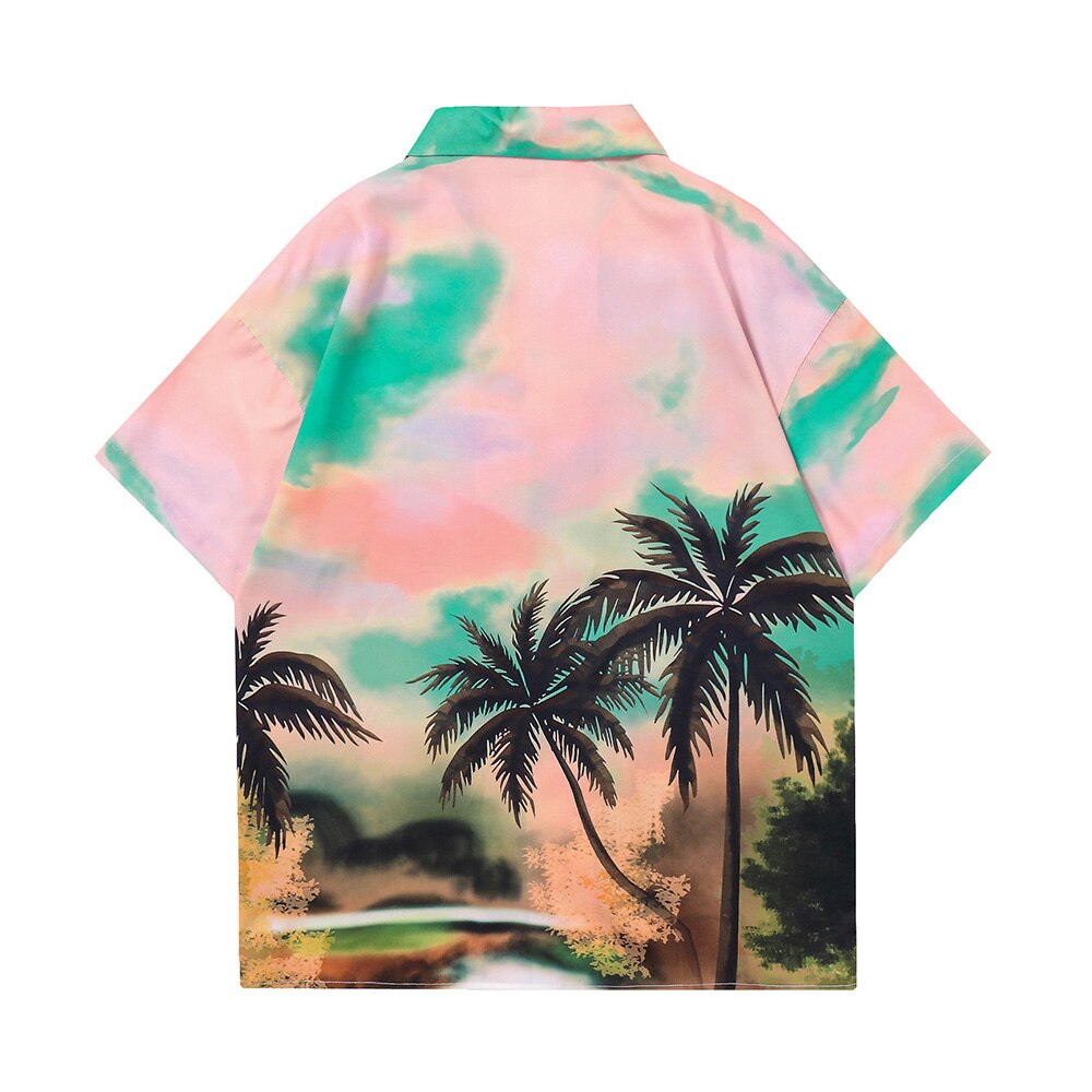 "Hawelly" Men Women Streetwear Graphic Button Up Shirt Daulet Apparel