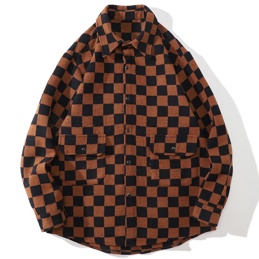 "Plaided Down" Unisex Men Women Graphic Streetwear Shirt Daulet Apparel