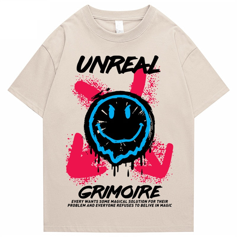 "Unreal" Men Women Streetwear Unisex Graphic T-Shirt Daulet Apparel