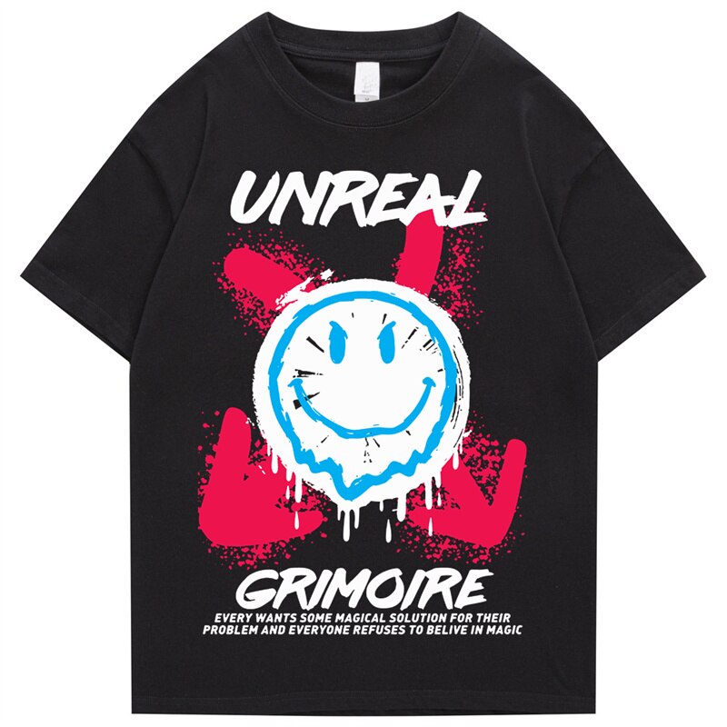 "Unreal" Men Women Streetwear Unisex Graphic T-Shirt Daulet Apparel