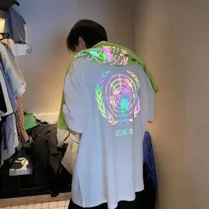 "Targeted" Unisex Men Women Streetwear Reflective Graphic T-Shirt Daulet Apparel