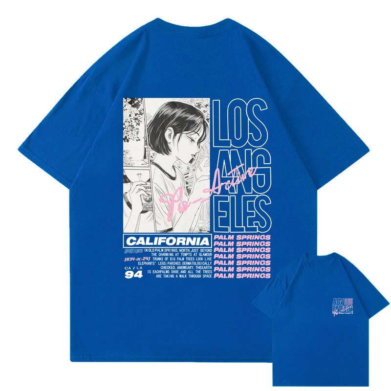 "Los Angeles" Unisex Men Women Streetwear Graphic T-Shirt Daulet Apparel