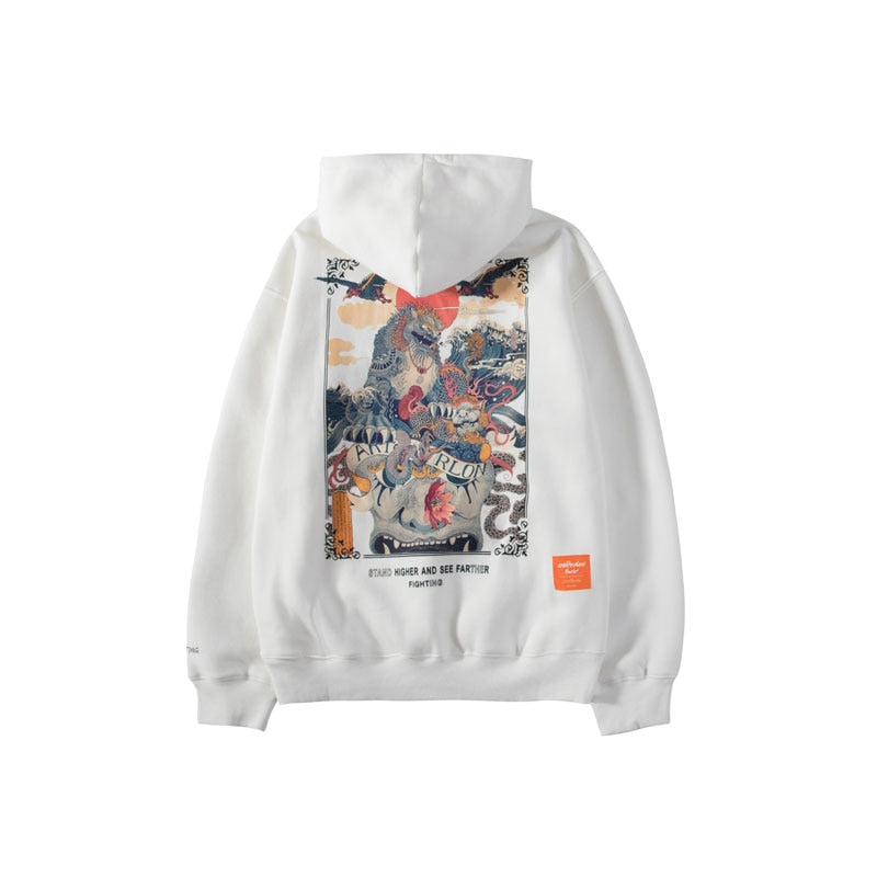 "Up In The Air" Unisex Men Women Streetwear Graphic Hoodie Daulet Apparel