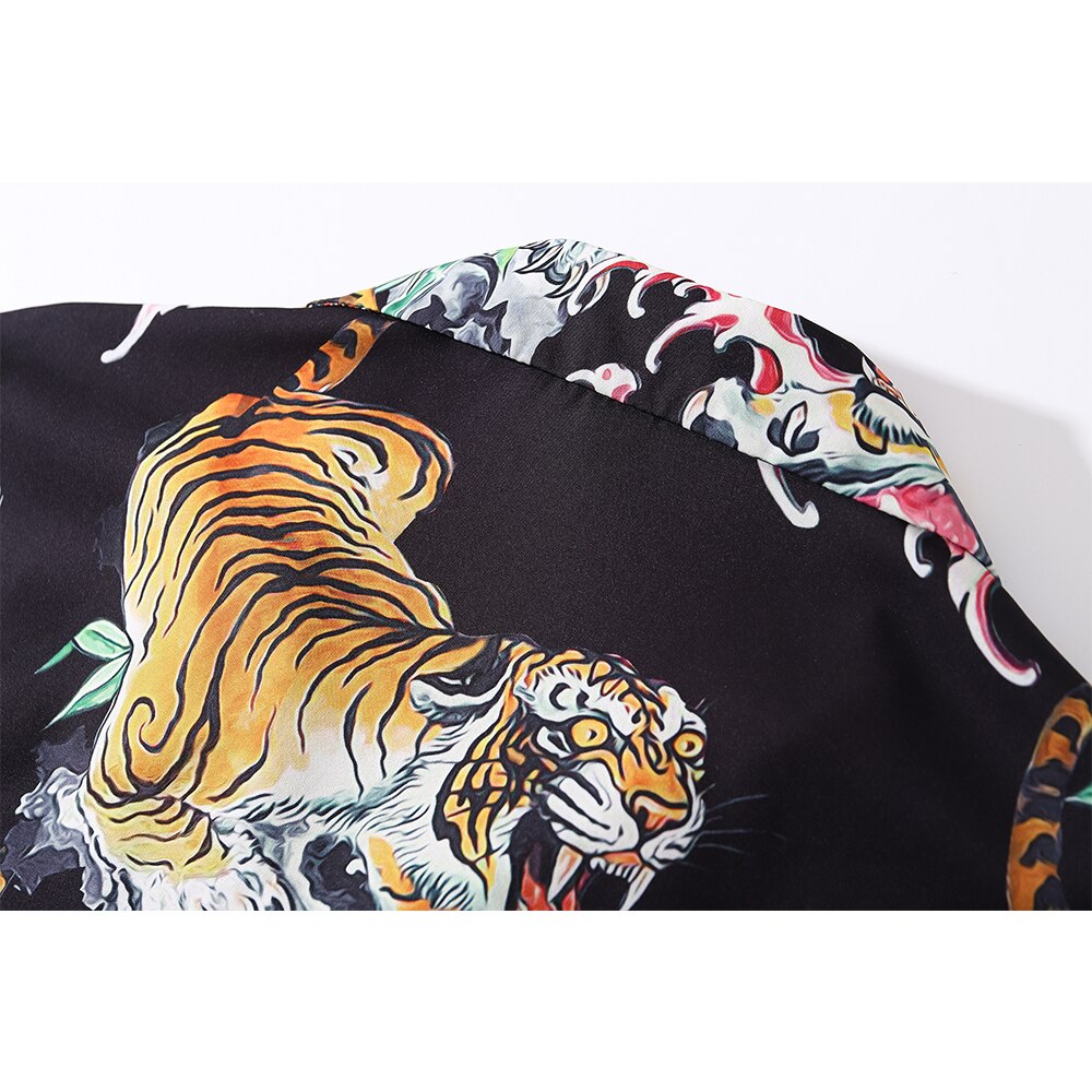 "Golden One" Unisex Men Women Streetwear Graphic Button Shirt Daulet Apparel