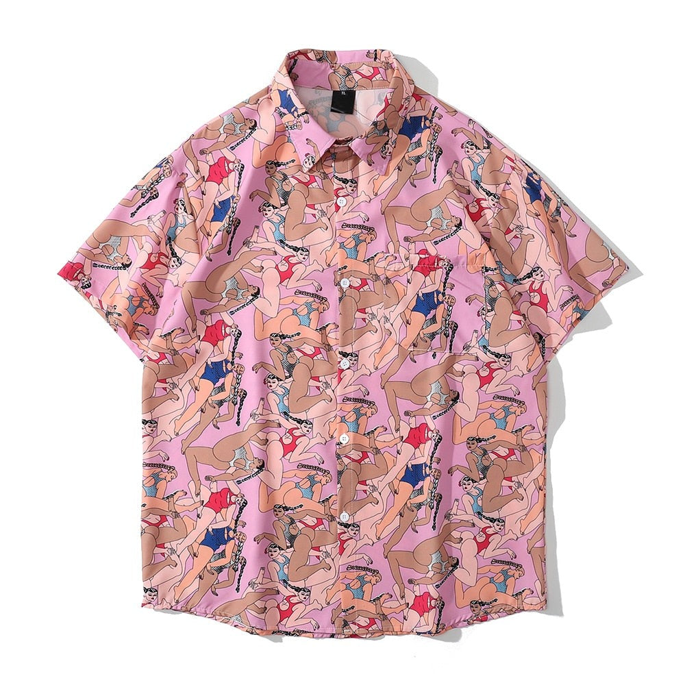 "Dancing All Night" Unisex Men Women Streetwear Graphic Shirt Daulet Apparel