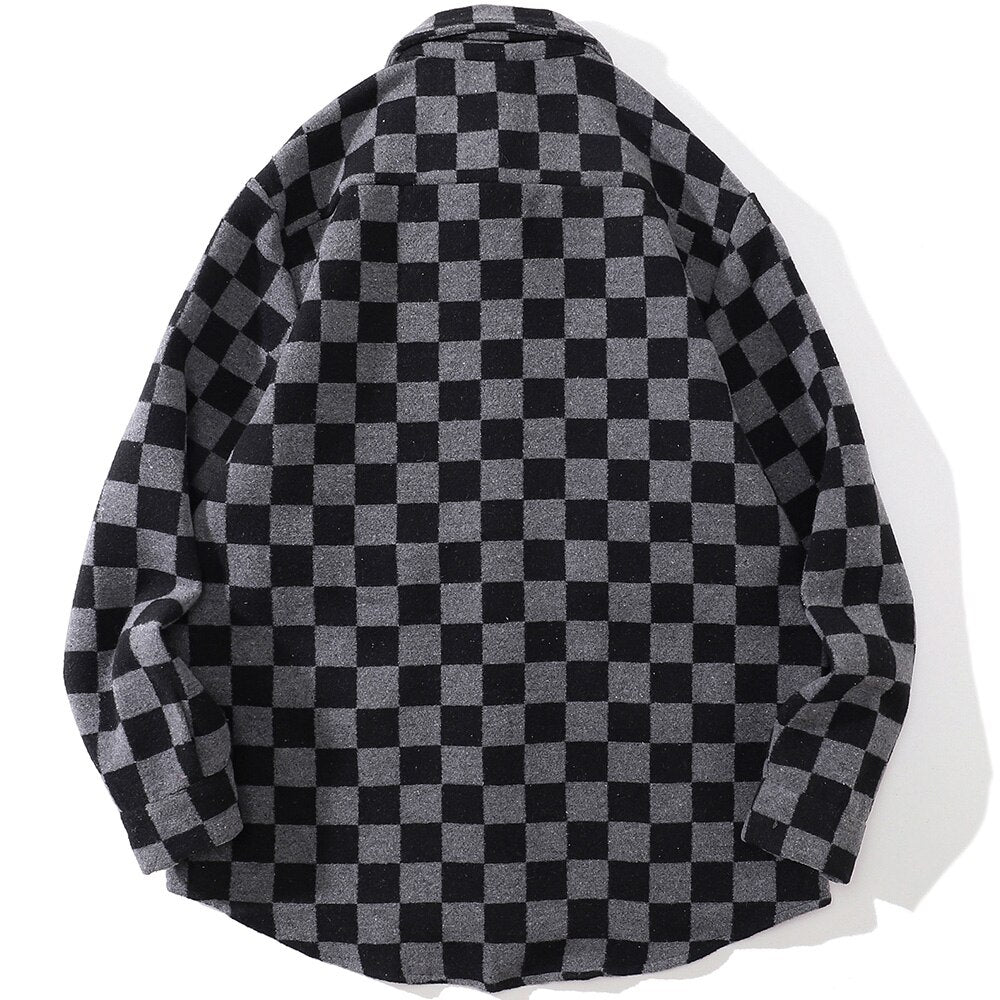 "Plaided Down" Unisex Men Women Graphic Streetwear Shirt Daulet Apparel