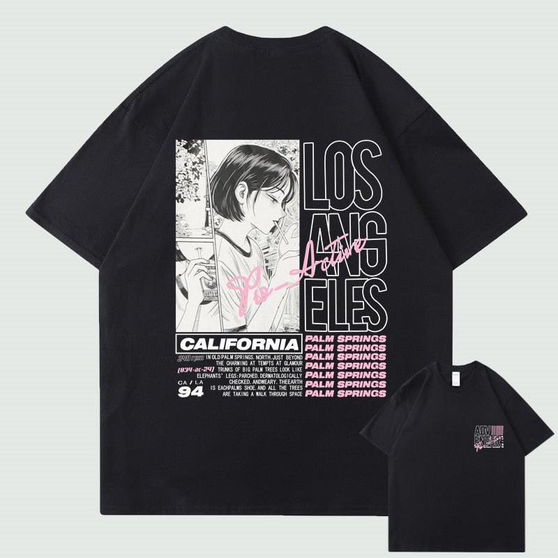 "Los Angeles" Unisex Men Women Streetwear Graphic T-Shirt Daulet Apparel