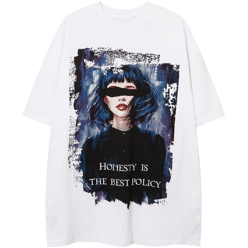 "Honestly" Unisex Men Women Streetwear Graphic T-Shirt Daulet Apparel