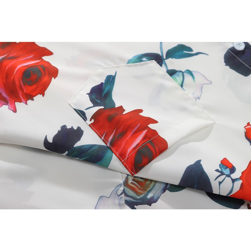 "Flower Garden" Unisex Men Women Streetwear Graphic Button Shirt Daulet Apparel