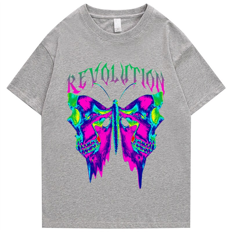 “Revolution" Men Women Streetwear Unisex Graphic T-Shirt Daulet Apparel
