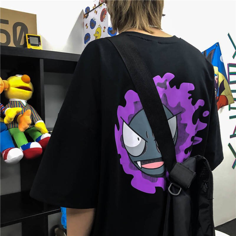 "Purple Ghost" Unisex Men Women Streetwear Graphic T-Shirt Daulet Apparel