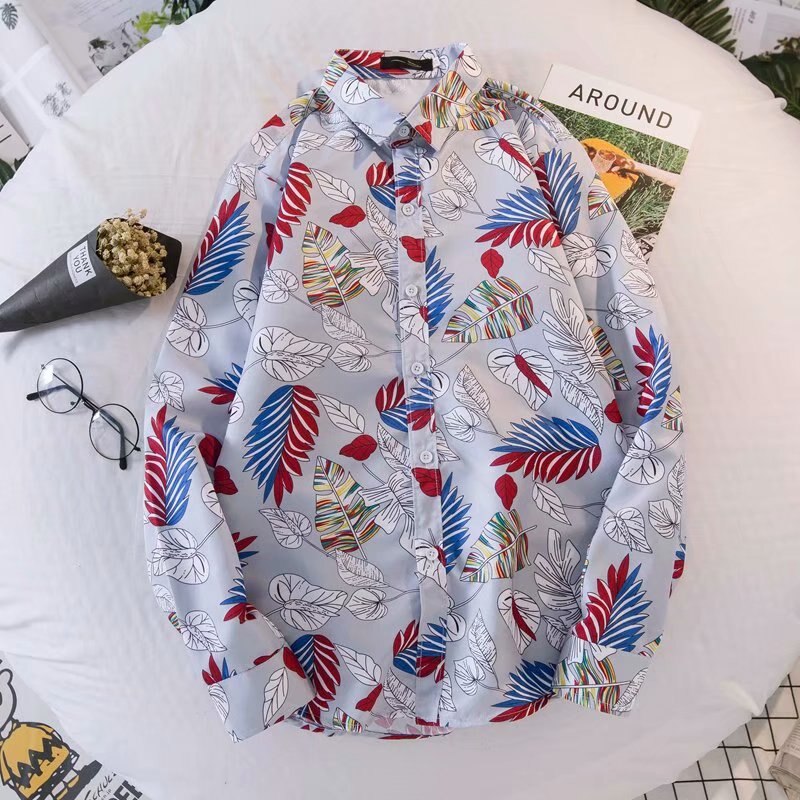"Hono" Unisex Men Women Streetwear Graphic Button Up Shirt Daulet Apparel
