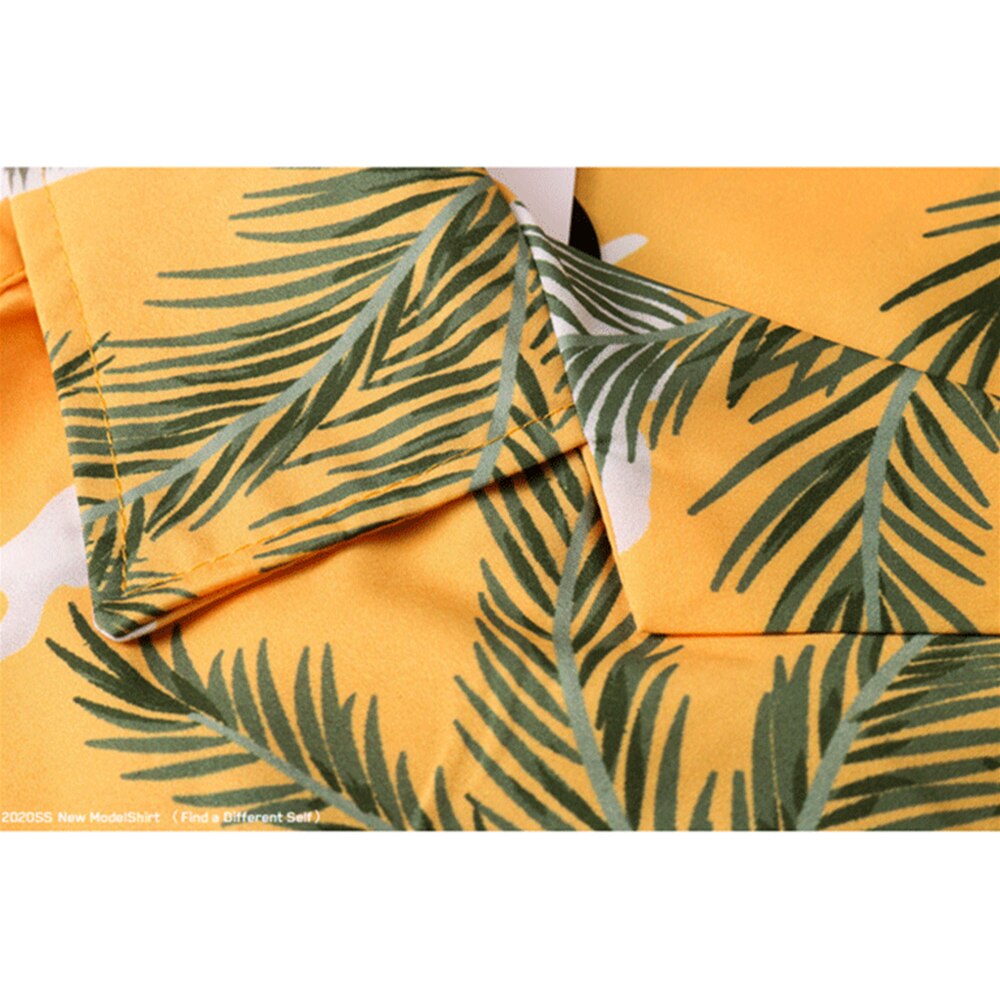 "Hawaii" Unisex Men Women Streetwear Button Up Shirt Daulet Apparel