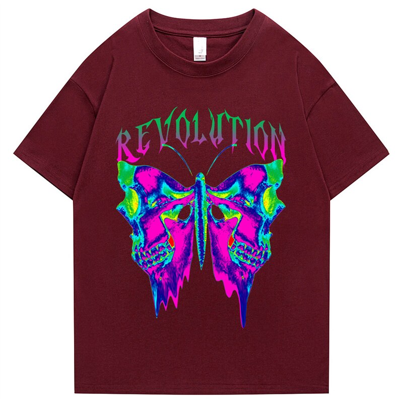 “Revolution" Men Women Streetwear Unisex Graphic T-Shirt Daulet Apparel