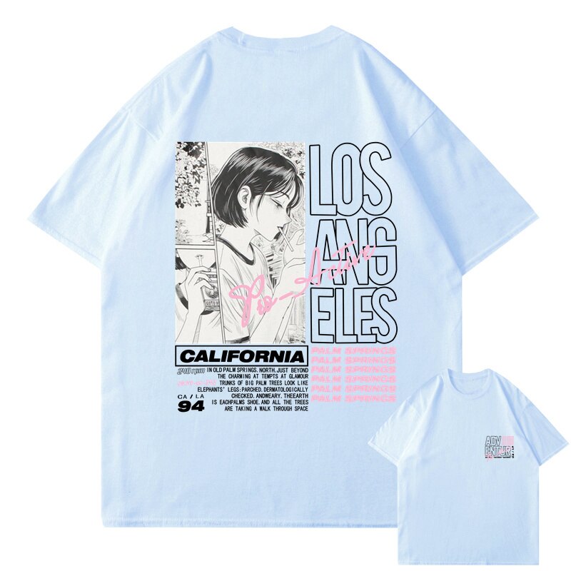"Los Angeles" Unisex Men Women Streetwear Graphic T-Shirt Daulet Apparel