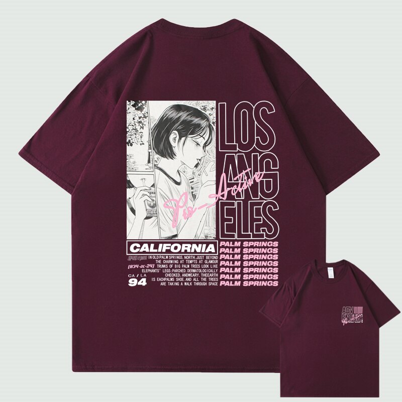 "Los Angeles" Unisex Men Women Streetwear Graphic T-Shirt Daulet Apparel