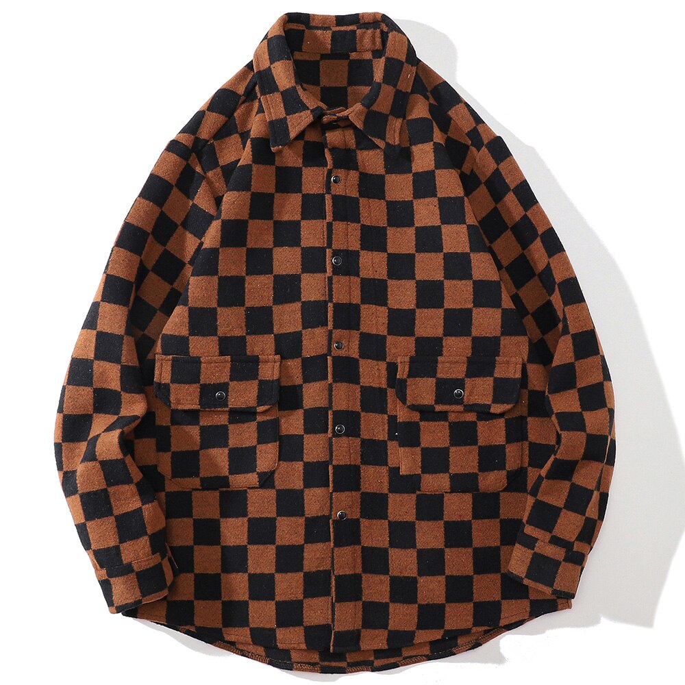 "Plaided Down" Unisex Men Women Graphic Streetwear Shirt Daulet Apparel