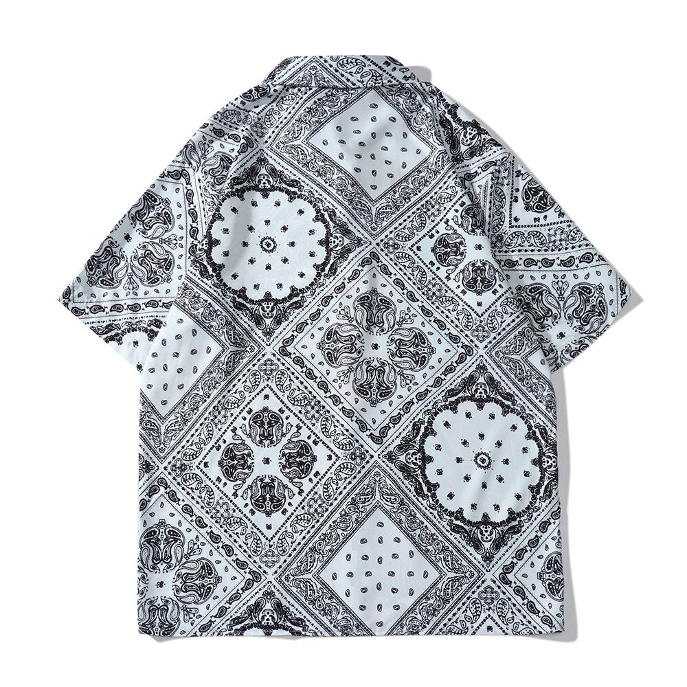 "Light House" Unisex Men Women Streetwear Graphic Button Shirt Daulet Apparel