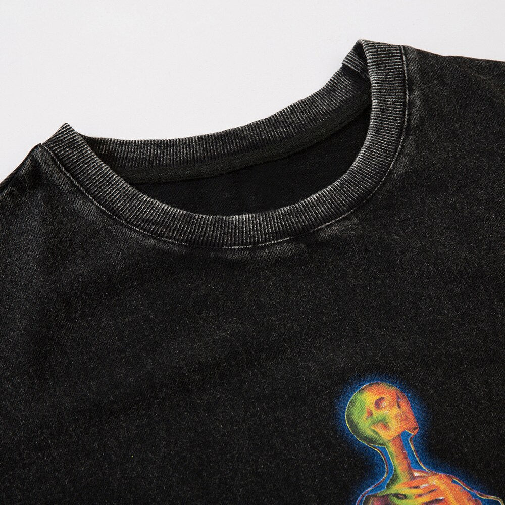 "Climbing Up" Unisex Men Women Streetwear Graphic T-Shirt Daulet Apparel