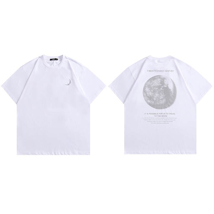 "Moon Light" Unisex Men Women Streetwear Graphic T-Shirt Daulet Apparel