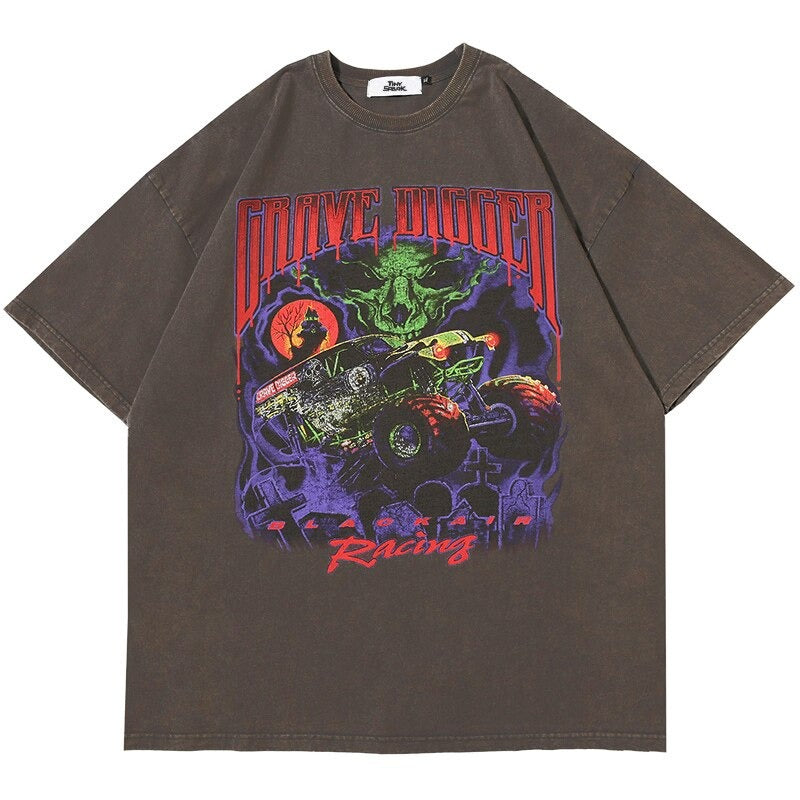 "Monster Truck" Unisex Men Women Streetwear Graphic T-Shirt Daulet Apparel