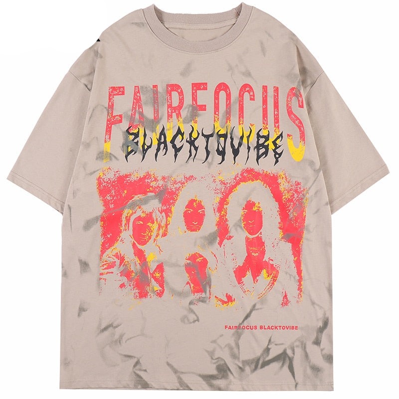 "Straight Focus" Unisex Men Women Streetwear Graphic T-Shirt Daulet Apparel