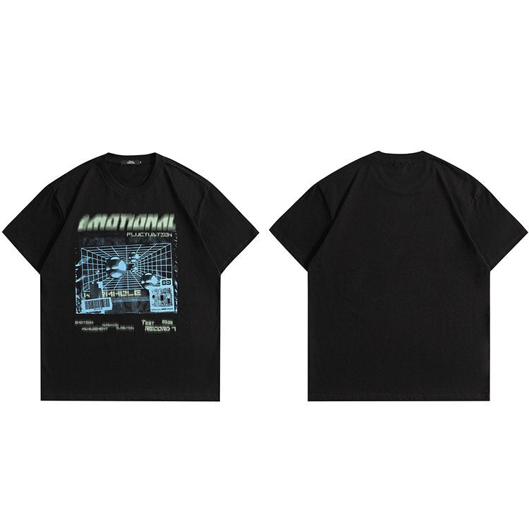 "Emotional" Unisex Men Women Streetwear Graphic T-Shirt Daulet Apparel