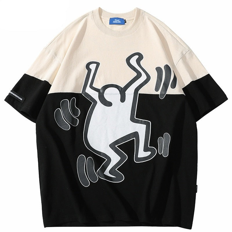 "Stupid Dance" Unisex Men Women Streetwear Graphic T-Shirt Daulet Apparel
