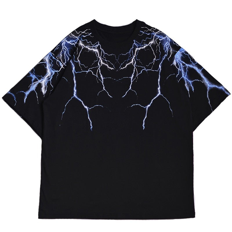 "Thunder Struck" Unisex Men Women Streetwear Graphic T-Shirt Daulet Apparel
