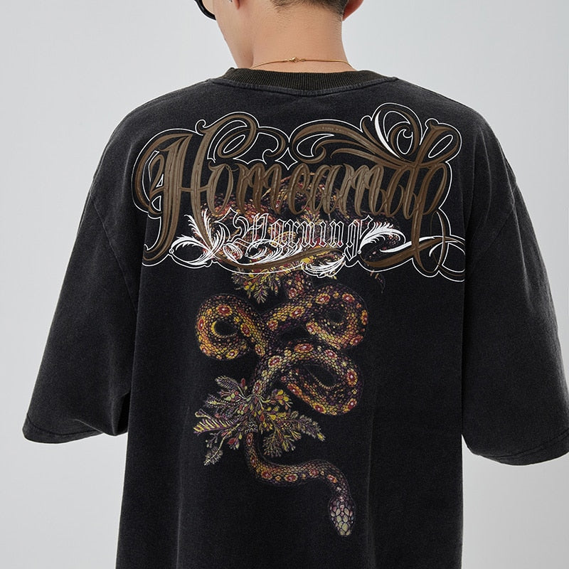 "Hidden Grass" Unisex Men Women Streetwear Graphic T-Shirt Daulet Apparel