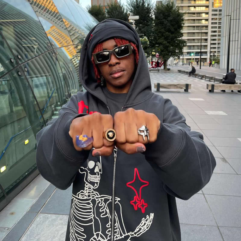 "Skelter" Zip Up Unisex Men Women Streetwear Graphic Hoodie Daulet Apparel