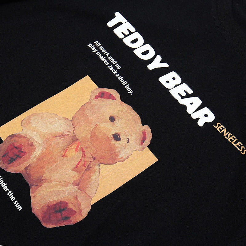"Teddy Time" Unisex Men Women Streetwear Graphic T-Shirt Daulet Apparel