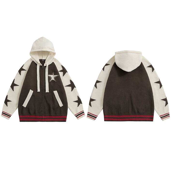 "Retro Stars" Unisex Men Women Streetwear Graphic Hoodie Daulet Apparel