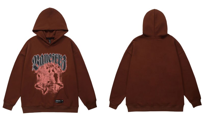 "Red Smoke" Unisex Men Women Streetwear Graphic Hoodie Daulet Apparel