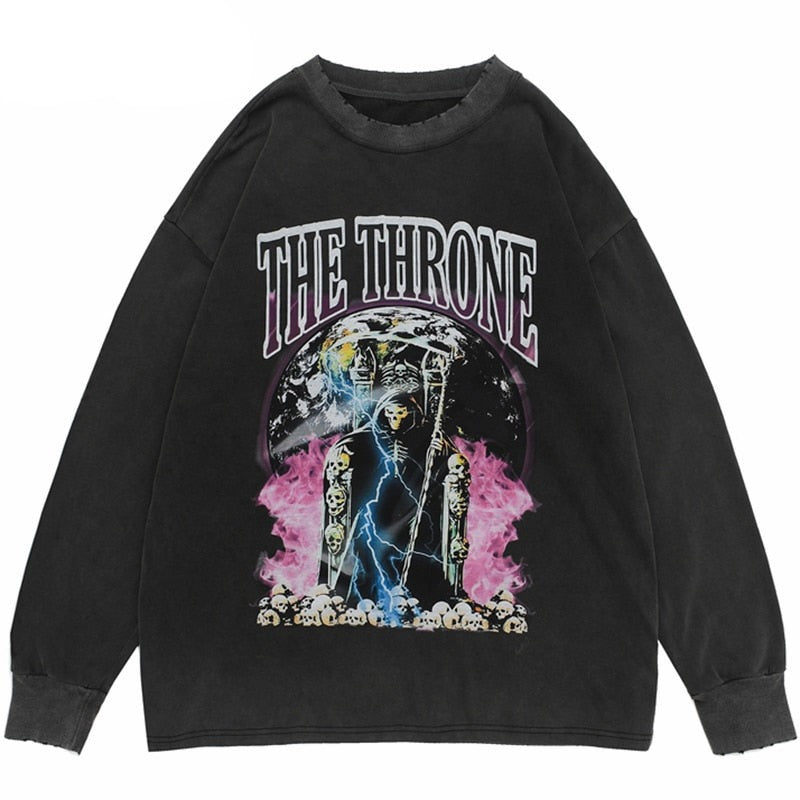 "The Throne" Unisex Men Women Streetwear Graphic Sweatshirt Daulet Apparel