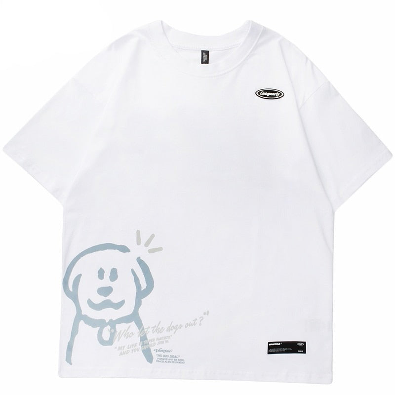 "Cartoon Wolfe" Unisex Men Women Streetwear Graphic T-Shirt Daulet Apparel