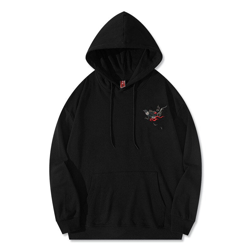 "Black Dragon" Unisex Men Women Streetwear Graphic Hoodie Daulet Apparel