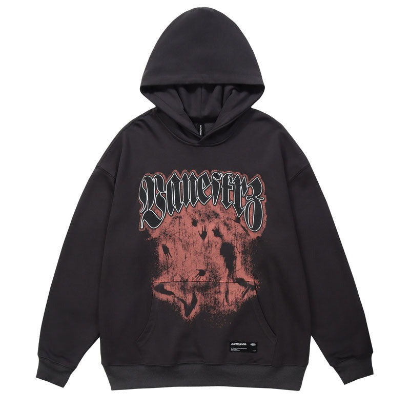 "Red Smoke" Unisex Men Women Streetwear Graphic Hoodie Daulet Apparel