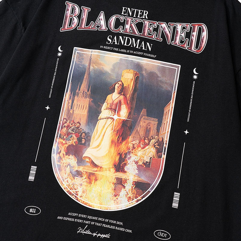 "Gold Statue" Unisex Men Women Streetwear Graphic T-Shirt Daulet Apparel