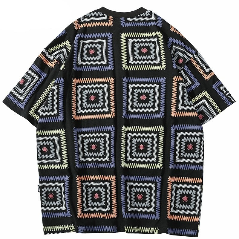 "Square Dance" Unisex Men Women Streetwear Graphic T-Shirt Daulet Apparel