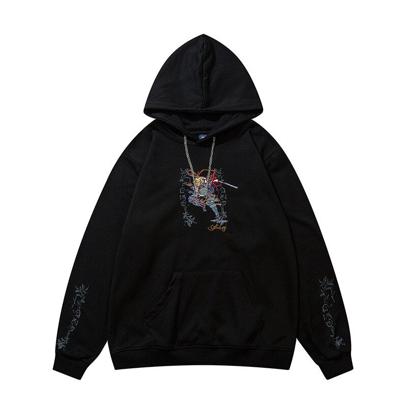 "Grey Rose" Unisex Men Women Streetwear Graphic Hoodie Daulet Apparel